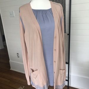 Women’s cardigan and coordinating cami blouse